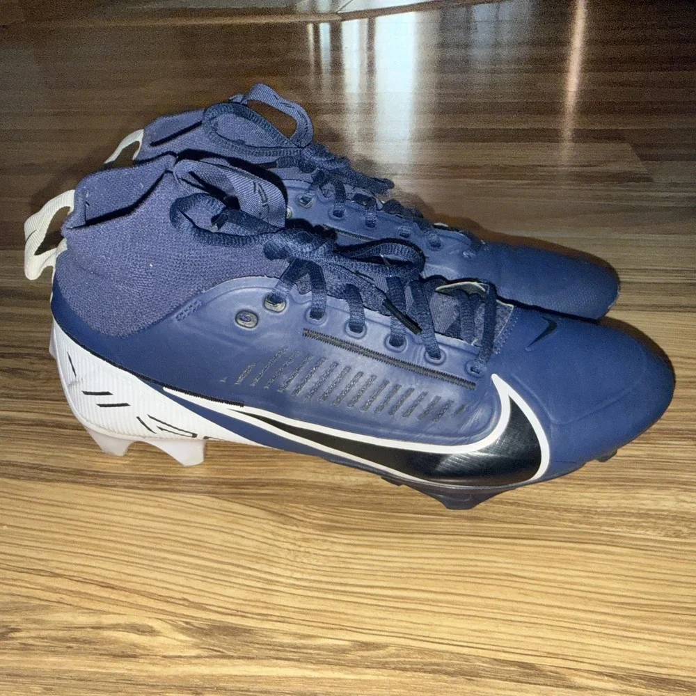 Nike Air Vapor Edge Pro 360 2 Navy Blue Football Cleats DA5456-401 Men Size 10.5